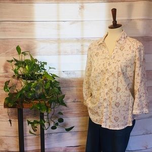 Mavi Floral Button-down